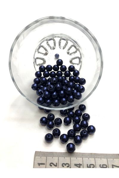 Hobigram Navy Blue Pearl Beads 8 mm – Χάντρες, Κομψό Σχέδιο, Γυναικείο Αξεσουάρ – Χάντρες