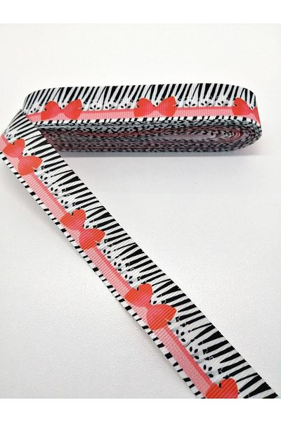Hobigram Κόκκινο μοτίβο φιόγκου Grosgrain κορδέλα 2,5 cm 1 μέτρο – Κορδέλα, κομψό σχέδιο, γυναικείο αξεσουάρ – Κορδέλα