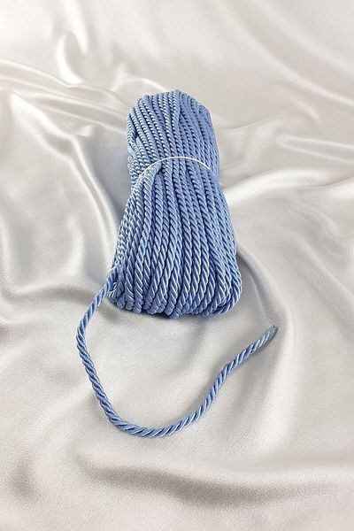 Hobigram حبل خيط خارجي لون أزرق فاتح 8 مم 10 متر – شريط مزخرف، تصميم أنيق، إكسسوار نسائي – ديكور