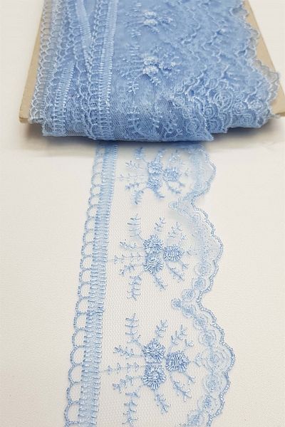 Hobigram Baby Blue Floral Pattern Στενή δαντέλα – Διακοσμητική κορδέλα, Κομψό Σχέδιο, Γυναικείο Αξεσουάρ – Διακοσμητική Κορδέλα