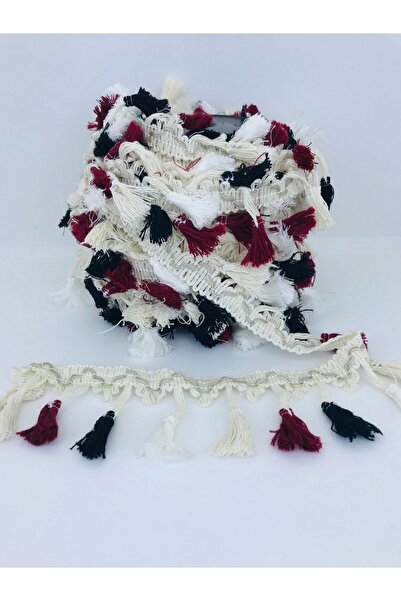 Hobigram Μαύρη μπορντό λευκή βαμβακερή φούντα – Ειδικό σχέδιο, αξεσουάρ, ποιοτική παραγωγή, εντυπωσιακό στυλ – Ku