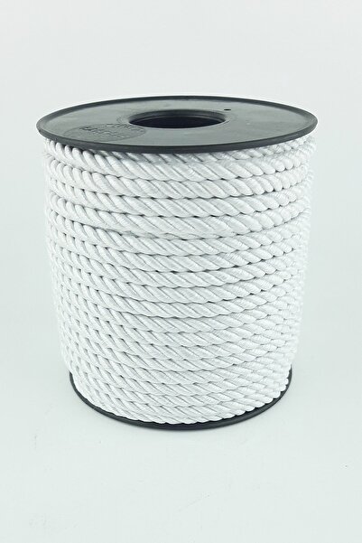 Hobigram White Cord Rope 3 Mm 10 Meters – Πλεκτό νήμα, Κομψό σχέδιο, Γυναικείο αξεσουάρ – Πλεκτό νήμα