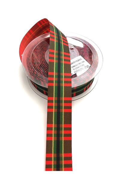 Hobigram Κόκκινη πράσινη κορδέλα Grosgrain 2,5 cm – Κορδέλα, Κομψό Σχέδιο, Γυναικείο Αξεσουάρ – Κορδέλα