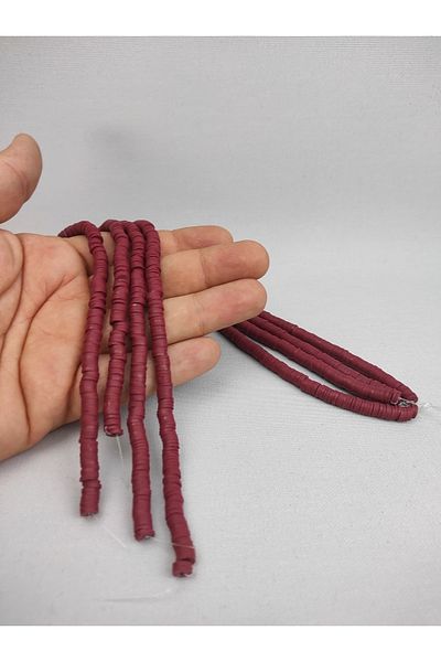 Hobigram Κόκκινες χάντρες από ζύμη Fimo καφέ – Ειδικό σχέδιο, αξεσουάρ, ποιοτική παραγωγή, λαμπερό στυλ – χάντρες –
