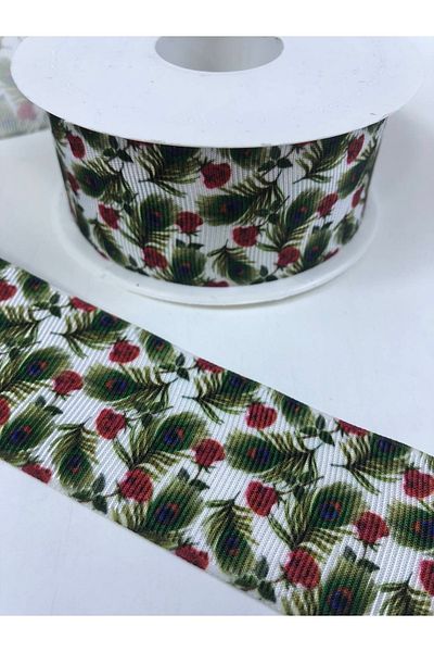 Hobigram Κορδέλα Grosgrain με μοτίβο τριαντάφυλλου – Προσαρμοσμένο σχέδιο, αξεσουάρ, ποιοτική παραγωγή, λαμπερό στυλ – Κορδέλα