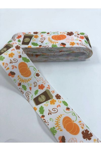 Hobigram Πολύχρωμη κορδέλα Grosgrain με μοτίβο μανταρίνι – Κορδέλα, Κομψό Σχέδιο, Γυναικείο Αξεσουάρ – Κορδέλα