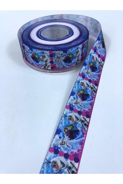 Hobigram Panglică Grosgrain Colorată Anna Elsa Figured – Panglică, Design Elegant, Accesoriu pentru Femei – Panglică