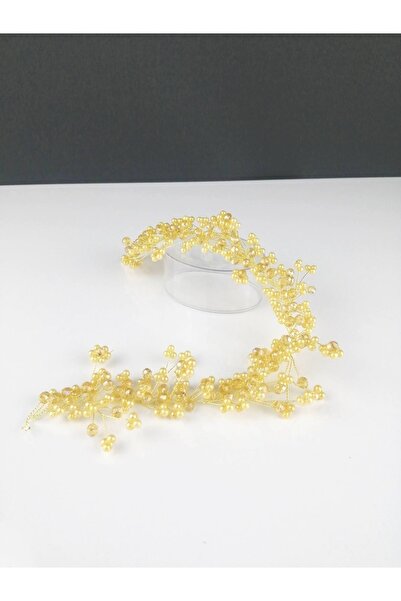 Hobigram Mustard Crystal Hair and Turban Accessory – Special Design, Accessory, Quality Production, Eye-Catching Style