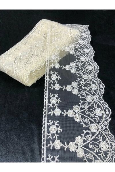 Hobigram Cream Guipure Lace Model 107 Price Is for 1 Meter – Lace, Stylish Design, Women's Accessory