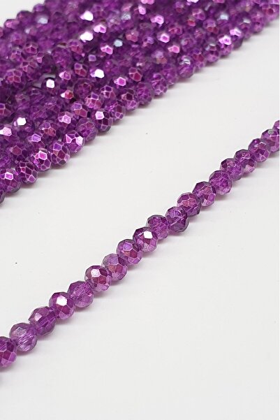 Hobigram Mürdüm Kaplama Kristal Boncuk 4 Mm – Boncuk, Şık Tasarım, Kadın Akse...