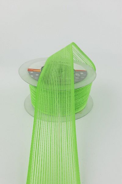 Hobigram Panglică de in cu efect verde 4 cm - Design special, accesoriu, producție de calitate, stil atrăgător - Panglică