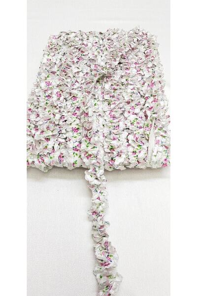Hobigram Decorative Stripe Pink Elastic Chiffon Patterned Ruffle – Decorative Stripe, Stylish Design – Decorative She