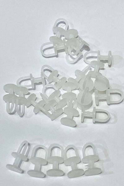 Hobigram White Curtain Button 1 Pack 50 Pieces