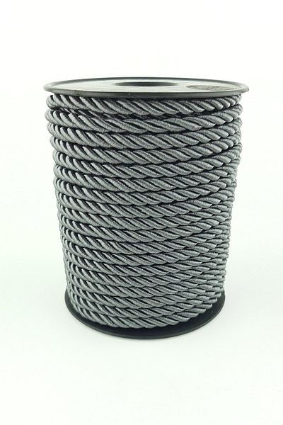 Hobigram Γκρι κορδόνι 6 mm 10 Mt – Ειδικό σχέδιο, αξεσουάρ, ποιοτική παραγωγή, εντυπωσιακό στυλ – Σχοινί πλεξίματος
