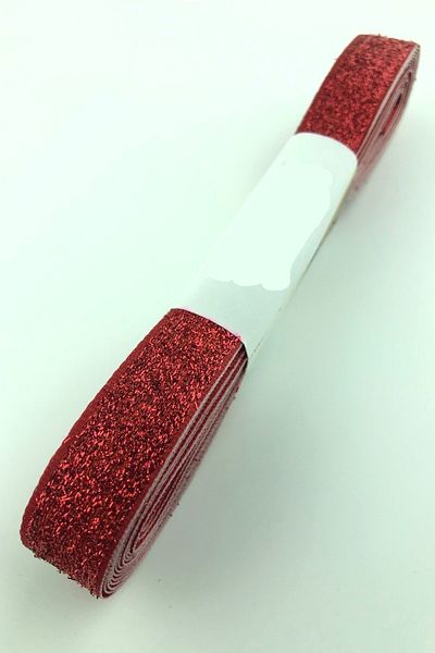 Hobigram Κόκκινη βελούδινη γκλίτερ κορδέλα 1,5 cm Η τιμή είναι για 1 μέτρο – Κορδέλα, Κομψό Σχέδιο, Γυναικείο Αξεσουάρ – Κορδέλα