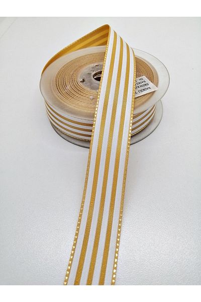 Hobigram Κορδέλα Cappicino ριγέ ταφτά 2,5 cm 2 μέτρα – Κορδέλα, Κομψό Σχέδιο, Γυναικείο Αξεσουάρ – Κορδέλα