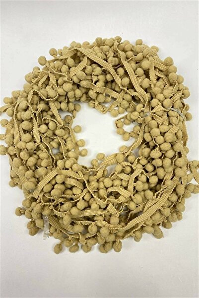 Hobigram Koyu Bej Ponpon Şerit – Özel Tasarım, Aksesuar, Kaliteli Üretim, Göz...