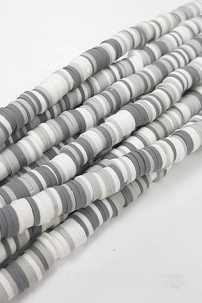 Hobigram Χάντρες ζύμης White Grey Fimo – Ειδικό σχέδιο, Αξεσουάρ, Ποιοτική Παραγωγή, Στυλ που τραβάει τα βλέμματα – Χάντρες –