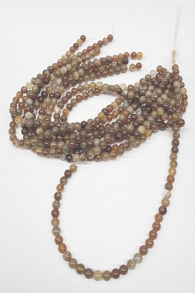 Hobigram خرز من حجر العقيق الطبيعي الملون 8 مم - تصميم خاص، إكسسوار، إنتاج عالي الجودة، طراز مثير للنظر - خرز