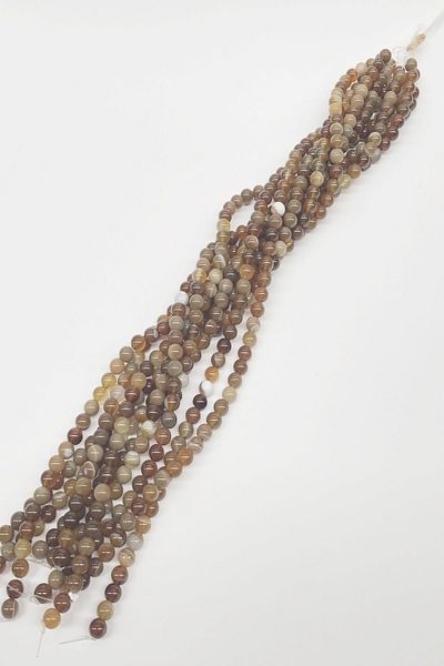 Hobigram خرز من حجر العقيق الطبيعي الملون 8 مم - تصميم خاص، إكسسوار، إنتاج عالي الجودة، طراز مثير للنظر - خرز