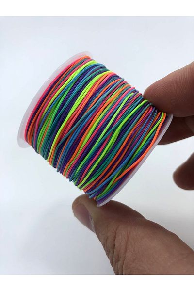 Hobigram Frânghie de parașută de prima calitate (5 METRI) Colorată – Mărgele, Design elegant, Accesoriu pentru femei – Mărgele