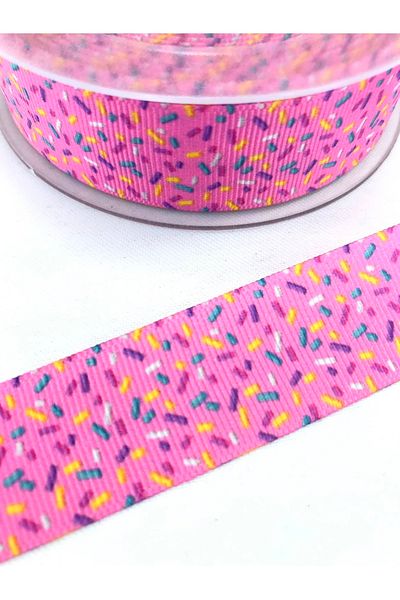 Hobigram Ροζ Χρώμα Μικρό Μοτίβο Καραμέλας Κορδέλα Grosgrain 1 M – Κορδέλα, Κομψό Σχέδιο, Γυναικείο Αξεσουάρ – Kurd