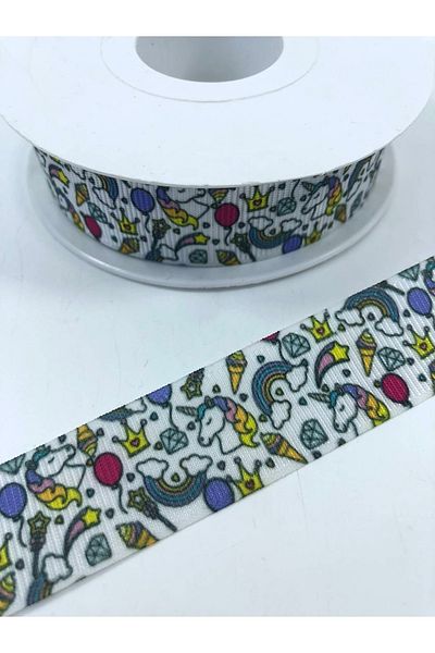 Hobigram Πολύχρωμη κορδέλα μονόκερου με σχέδιο Grosgrain – Ειδικό σχέδιο, αξεσουάρ, ποιοτική παραγωγή, εντυπωσιακό στυλ