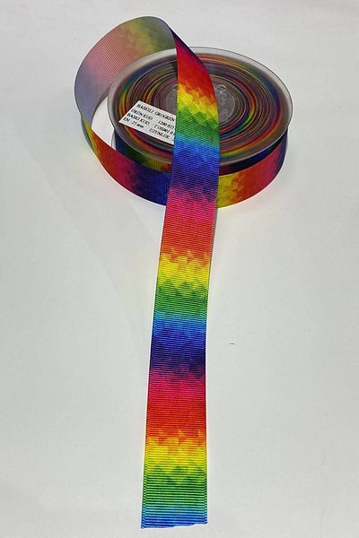 Hobigram Rainbow Printed Grosgrain Ribbon – Προσαρμοσμένο σχέδιο, Αξεσουάρ, Ποιοτική Παραγωγή, Εντυπωσιακό Στυλ – Κορδέλα