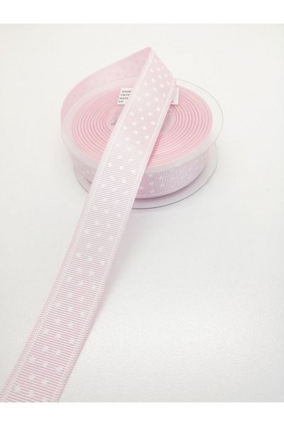Hobigram Pink Star Grosgrain Κορδέλα 2,5 cm 2 Yards – Κορδέλα, Κομψό Σχέδιο, Γυναικείο Αξεσουάρ – Κορδέλα – K