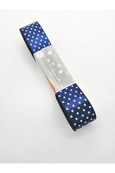 Hobigram Σατέν κορδέλα Navy Blue πουά 2,5 cm 1 μέτρο – Κορδέλα, Κομψό Σχέδιο, Γυναικείο Αξεσουάρ