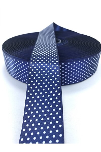 Hobigram Синьо-біла атласна стрічка в крапочку – Спеціальний дизайн, аксесуари, якісне виготовлення, привабливий стиль –