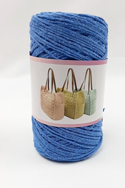 Hobigram Синя макраме-нитка 250 г – Спеціальний дизайн, аксесуари, якісне виготовлення, привабливий стиль – Нитка для в'язання – В'язання