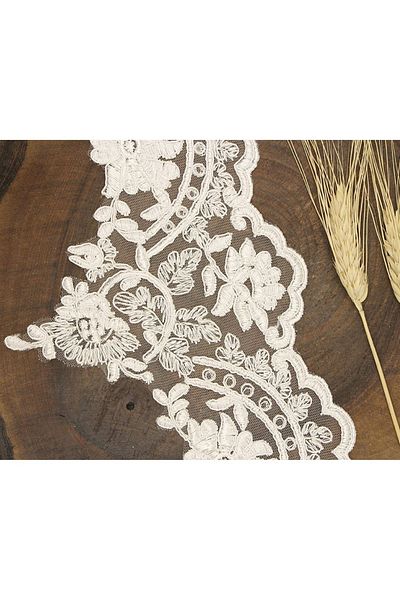 Hobigram French Guipure Off White 756 – Design special, Accesoriu, Producție de calitate, Stil atrăgător – Decorativ