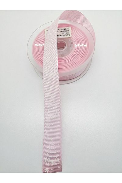 Hobigram Pink Pine Tree Star Grosgrain Κορδέλα 2,5 cm 2 Yards – Κορδέλα, Κομψό Σχέδιο, Γυναικείο Αξεσουάρ – K