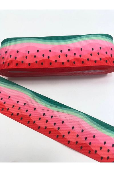 Hobigram Κορδέλα Grosgrain με σχέδιο καρπούζι – Προσαρμοσμένο σχέδιο, αξεσουάρ, ποιοτική παραγωγή, εντυπωσιακό στυλ – Κορδέλα
