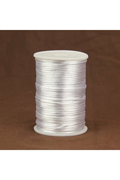 Hobigram Λευκό Χρώμα Σατέν Κλωστή 10 Μέτρα Τιμή – Κλωστή Κεντήματος, Κομψό Σχέδιο, Γυναικείο Αξεσουάρ