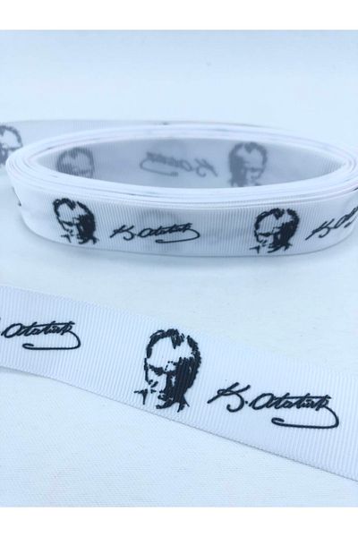Hobigram Mustafa Kemal Atatürk Patterned Grosgrain Ribbon – Κορδέλα, Κομψό Σχέδιο, Γυναικείο Αξεσουάρ – Κορδέλα