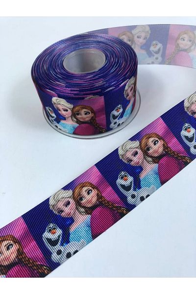 Hobigram Elsa Anna Two Girls Figured Grosgrain Κορδέλα Πλάτος 4 cm – Κορδέλα, Κομψό Σχέδιο, Γυναικείο Αξεσουάρ – Κορδέλα