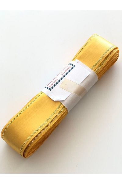 Hobigram Σκούρο Κίτρινο Glitter Σατέν Κορδέλα 3 εκ. 5 μέτρα – Ειδικό Σχέδιο, Αξεσουάρ, Ποιοτική Παραγωγή, Εντυπωσιακό Sti