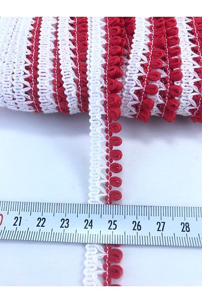 Hobigram Piatra de apa rosie alba 5 metri pentru ornament de ambalare ornament de margine - bandă decorativă, design elegant - De