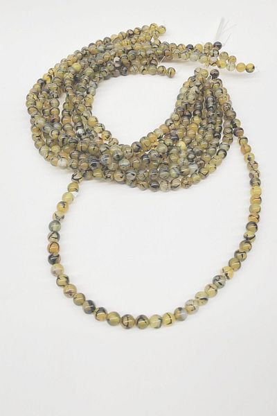 Hobigram خرز من حجر العقيق الطبيعي الملون 8 مم - تصميم خاص، إكسسوار، إنتاج عالي الجودة، طراز مثير للنظر - خرز