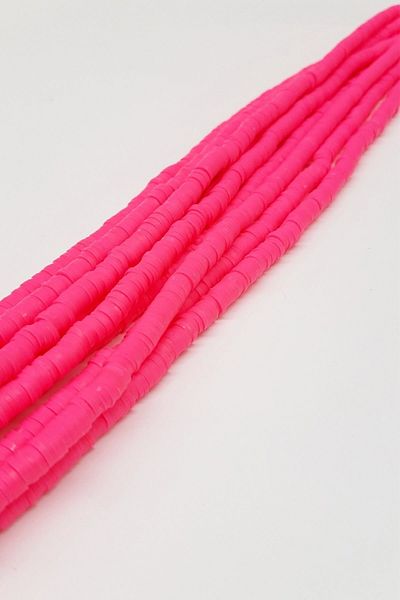 Hobigram Neon Fuchsia Fimo Dough Beads Fhb-1029 – Χάντρες, Κομψό Σχέδιο, Γυναικείο Αξεσουάρ – Χάντρες – Χάντρες
