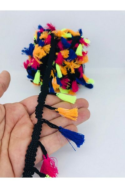 Hobigram Neon Green Blue Orange Cotton Fringe Tassel – Ειδικό σχέδιο, αξεσουάρ, ποιοτική παραγωγή, εντυπωσιακό στυλ
