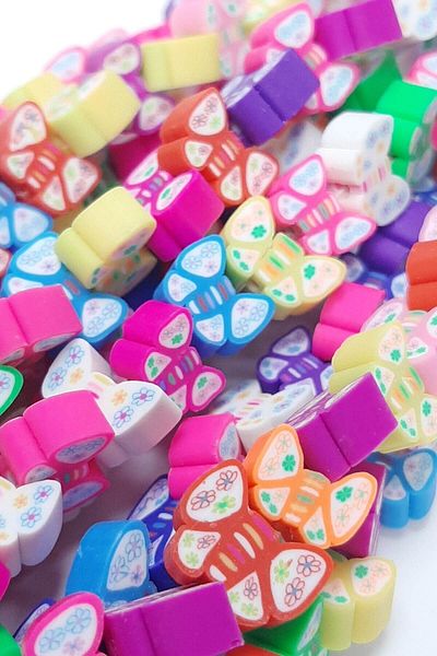 Hobigram Χάντρες Ποικιλία Butterfly Fimo Dough Beads – Ειδικό Σχέδιο, Αξεσουάρ, Ποιοτική Παραγωγή, Εντυπωσιακό Sti