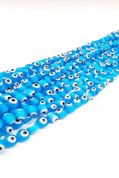 Hobigram Blue Glass Evil Eye Bead Nzr-1054 – Design special, Accesoriu, Producție de calitate, Stil atrăgător – Mărgele