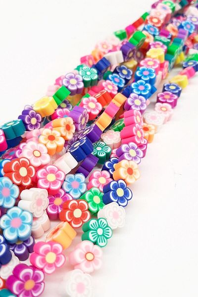 Hobigram Flower Patterned Fimo Beads Fhb-1026 – Ειδικό Σχέδιο, Αξεσουάρ, Ποιοτική Παραγωγή, Εντυπωσιακό Στυλ – Bonc