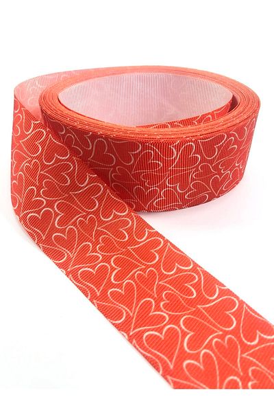 Hobigram Κορδέλα Grosgrain με μοτίβο καρδιάς για την ημέρα του Αγίου Βαλεντίνου – Κορδέλα, Κομψό Σχέδιο, Γυναικείο Αξεσουάρ – Κορδέλα