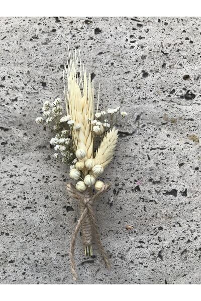 Hobigram Krem Buğdaylı Damat Yaka Çiçeği – Özel Tasarım, Aksesuar, Kaliteli Ü...