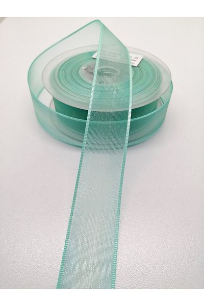 Hobigram Water Green Chiffon Ribbon 2,5 cm 1 Meter – Κορδέλα, Κομψό Σχέδιο, Γυναικείο Αξεσουάρ