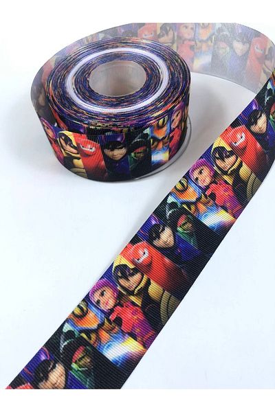 Hobigram Κορδέλα Grosgrain με φιγούρες χαρακτήρων κινουμένων σχεδίων πλάτος 4 cm – Κορδέλα, κομψό σχέδιο, γυναικείο αξεσουάρ – K